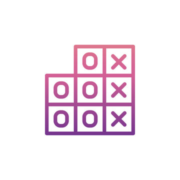 recommend clip art: tic-tac-toe game icon in gradient style