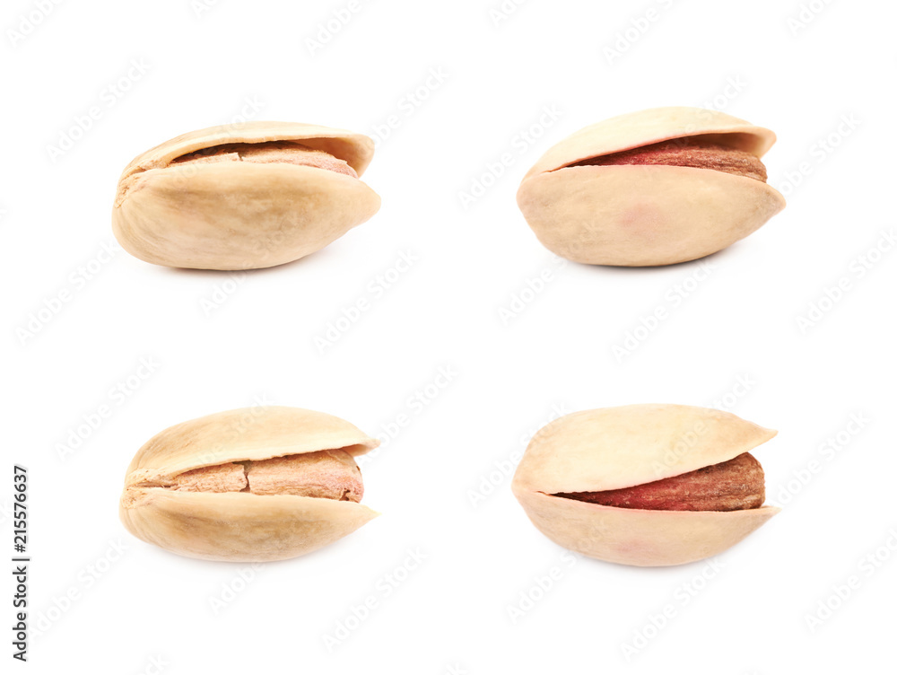 Sticker single pistachio isolated