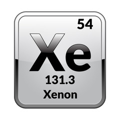 The periodic table element Xenon.Vector.