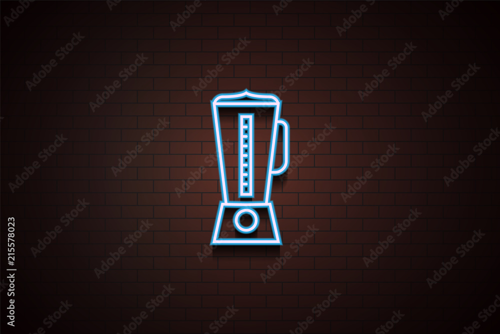 Aufkleber blender icon in neon style. one of appliances collection icon can be used for ui/ux