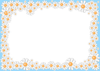 frame from cartoon daisies, for photos, announcements, presentations