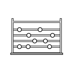 	 abacus line vector icon icon for app and website, training symbols	