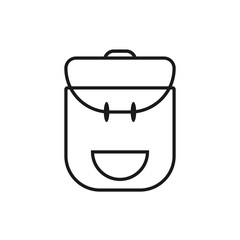 backpack line vector icon icon for app and website, training symbols	