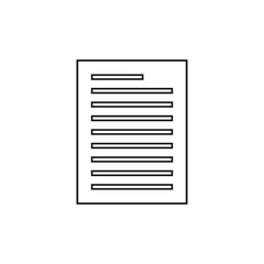 paper line vector icon for app and website, training symbols