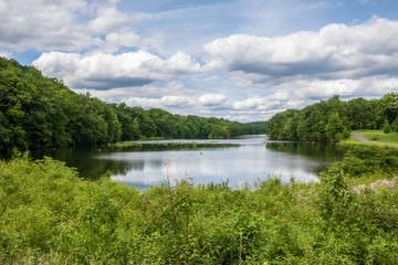 Fototapeta na wymiar West Hartford Reservoir in Summer