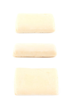 Block of marzipan isolated