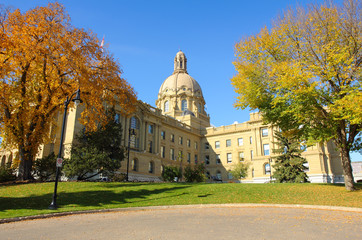The Alberta Legislature Building in Edmonton during Autumn.