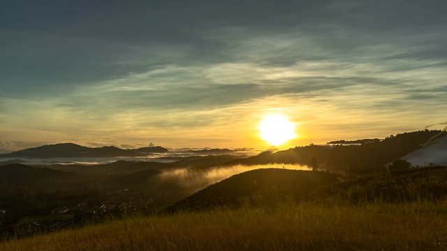 borneo highland sunrise time lapse