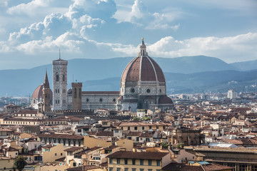 Fototapeta na wymiar View of Cathedral of Santa Maria del Fiore in Florence, Italy