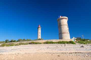 Fototapeta na wymiar Ile de Ré - The lighthouse Phare des Baleines and old museum