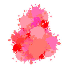 Obraz premium Abstract Watercolor Stain, Splashes and Drops of Dark Pink Color, Smudges, Droplets, Color Element For Artistic Painting Work