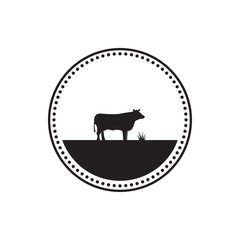 Cow logo design template