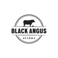 Cow logo design template