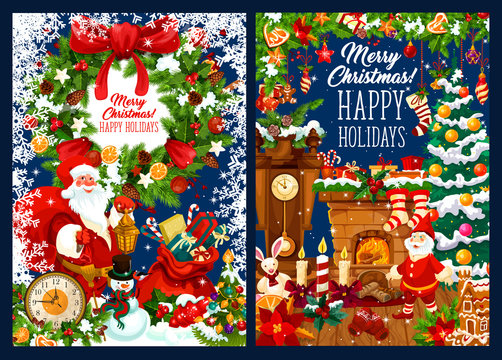 Christmas card with wishes of Happy Winter Holiday