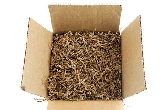 Brown Cardboard Box With Packing Material