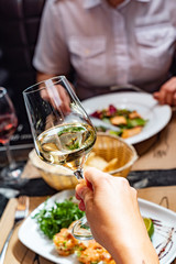 dinner in the restaurant