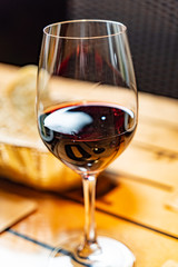 glass of wine and bread