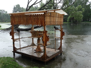 Bird feeder in the park