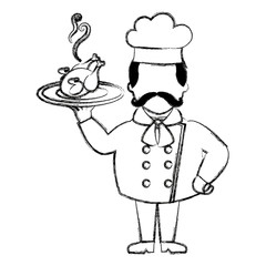 chef with chicken character