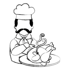 chef with chicken character