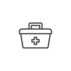 First aid kit outline icon. linear style sign for mobile concept and web design. Medical bag simple line vector icon. Symbol, logo illustration. Pixel perfect vector graphics
