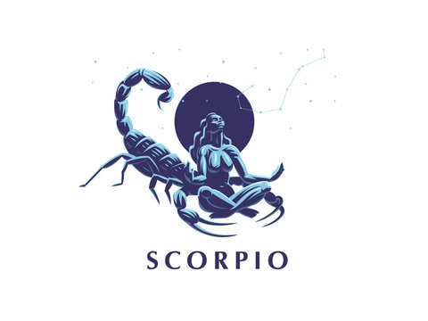 Sign of the zodiac Scorpio. Constellation of the Scorpion. 