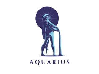 Sign of the zodiac Aquarius. 