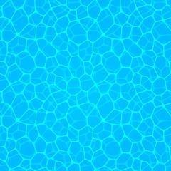 Water surface repeated texture. Swimming pool seamless pattern. watery rippled background. sea, ocean aquatic center, wallpaper for summer, travel, vacation designs. Abstract vector backdrop