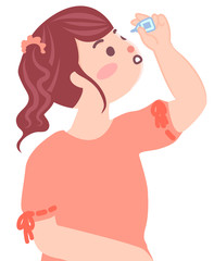 目薬を差す女性