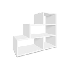 Empty showcase. Illustration isolated on white background. Graphic concept for your design