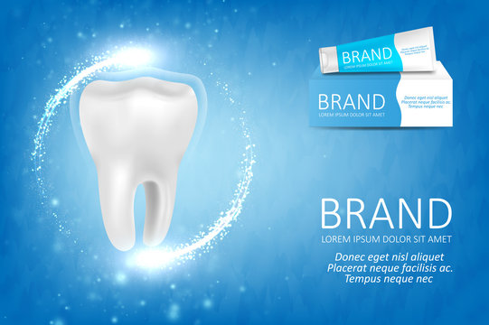 Whitening Toothpaste Ad. Graphic Concept For Your Design