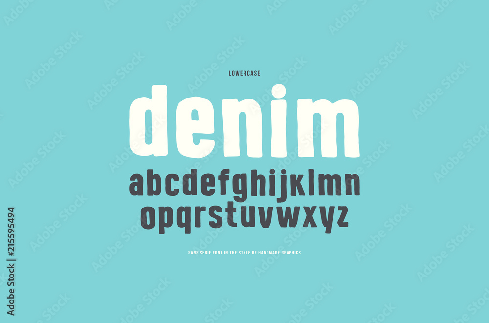 Poster sans serif font in the style of handmade graphics