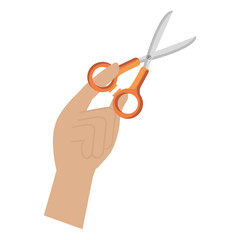 hand cutting with scissors
