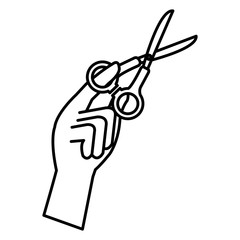 hand cutting with scissors