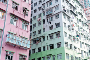 Obraz premium Residential buildings in Hong Kong