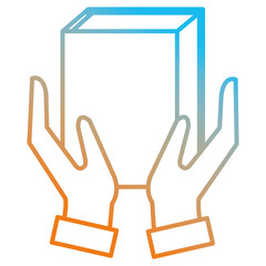 hands with text book