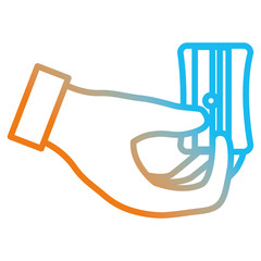 hand with sharpener icon