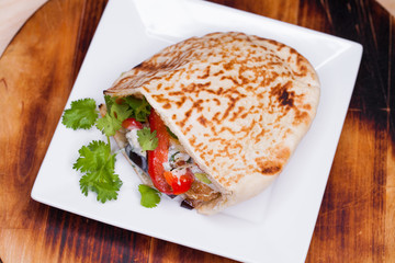 tacos arabes is traditional food in mexico and puebla city