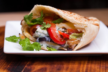 tacos arabes is traditional food in mexico and puebla city