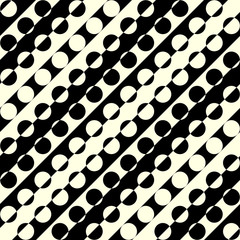 Seamless geometric pattern. Classic polka dot pattern in a patchwork collage style. Vector image.