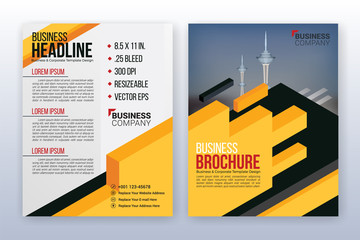 Modern business annual report template. Multipurpose flyter background