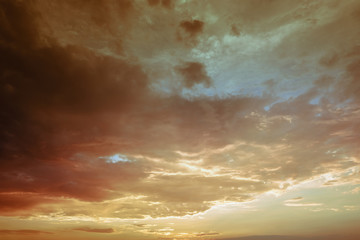 Cloudy Sunset - obrazy, fototapety, plakaty