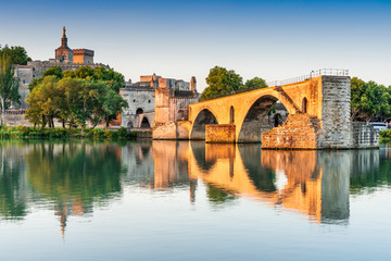 Avignon, Provence, France - Pont Saint-Benezet - obrazy, fototapety, plakaty