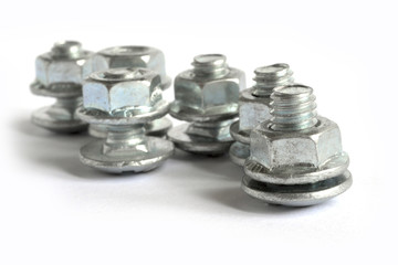 Bolts on white