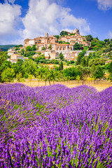Simiane-la-Rotonde, Provence in France - obrazy, fototapety, plakaty