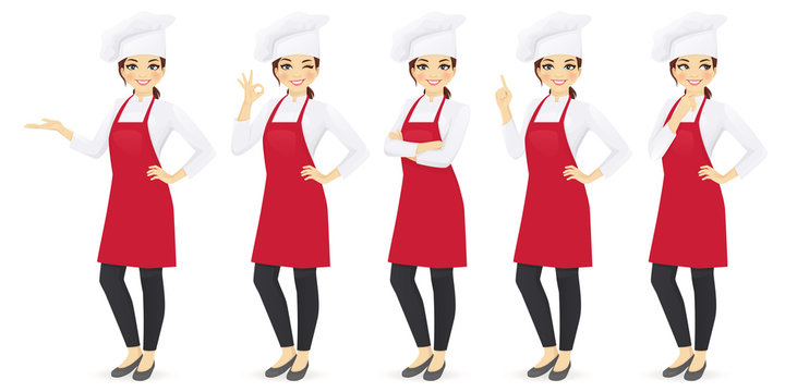 Premium Vector  Characters set of children cooks