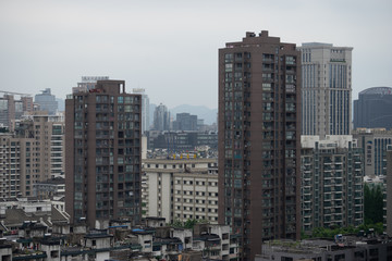 Fototapeta na wymiar Hangzhou roof tops