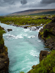 Hraunfossar waterfall in Iceland