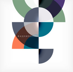 Minimal circle abstract background design, multicolored template for business or technology presentation or web brochure cover layout, wallpaper