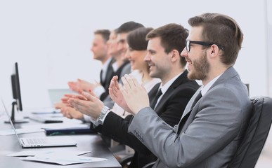 staff applauded the speaker at the meeting